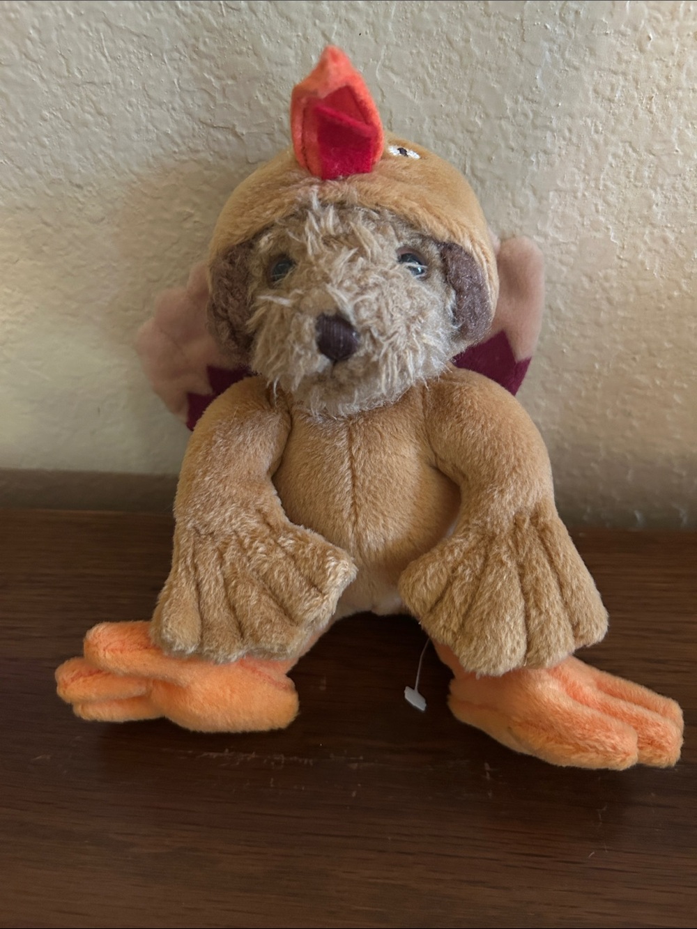 Old Navy Plush Turkey Toy in Brown and Orange with Red Accent